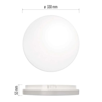 Stropné kúpeľňové svietidlo TORI biela, priemer 33 cm 8