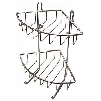 Kúpeľňová polica TORO 4 chróm, 2 poschodia 1