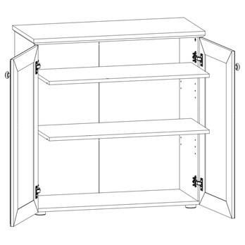 Komoda TOSKANA 1 timber wood/sivá 4