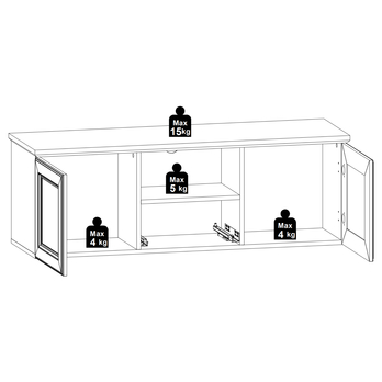 TV stolík TOSKANA 5 timber wood/sivá 4