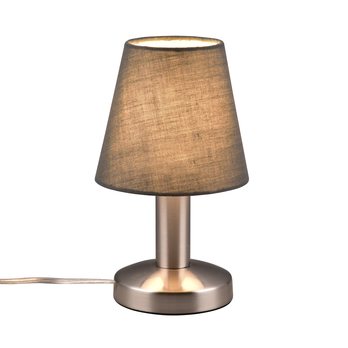 Stolná lampa TOUCH ME 3 sivá/strieborná, látkové tienidlo 1