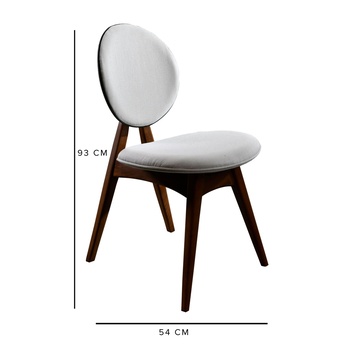 Jedálenská stolička TOUCH krémová/orech, sada 2 ks 4