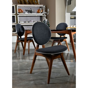 Jedálenská stolička TOUCH antracitová/orech, sada 2 ks 1