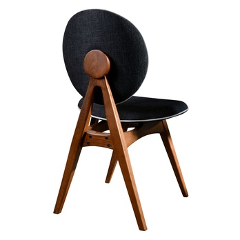 Jedálenská stolička TOUCH antracitová/orech, sada 2 ks 2