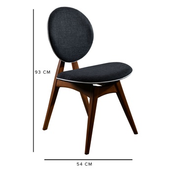 Jedálenská stolička TOUCH antracitová/orech, sada 2 ks 4