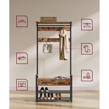 Predsieňová zostava TOURCO 3 hnedá/čierna 4