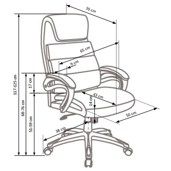 Kancelárske kreslo TOURE čierna 5