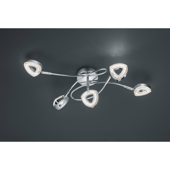 Stropné LED svietidlo TOURS chróm, šírka 54 cm 1