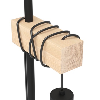 Stolná lampa TOWNSHEND 5 čierny kov/svetlé drevo 2