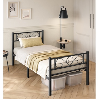 Posteľ s roštom TOX čierna, 90x190 cm 1