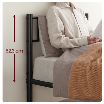 Posteľ s roštom TOX čierna, 90x190 cm 3