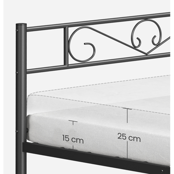 Posteľ s roštom TOX čierna, 90x190 cm 4