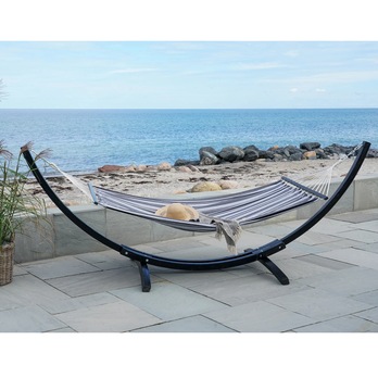 Hojdacia sieť so stojanom TRAPULA sivá/čierna 1