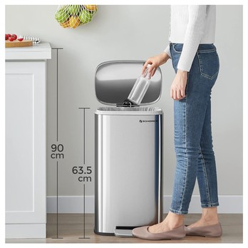 Odpadkový kôš TRASH nehrdzavejúca oceľ, 30 l 5