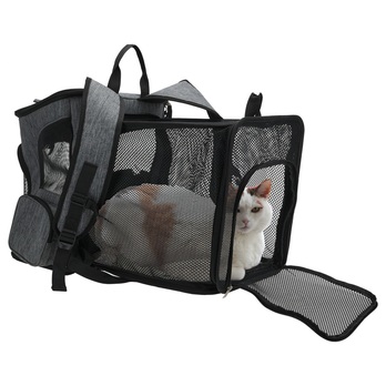 Batoh na zvieratá TRAVEL sivá 2