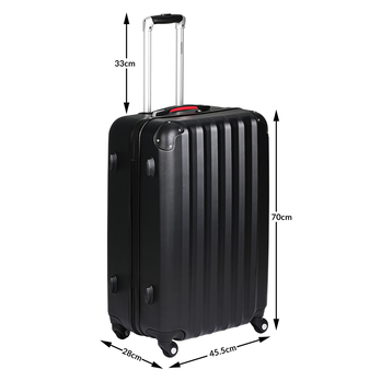 Cestovný kufor TRAVEL čierna, objem 90 l 11