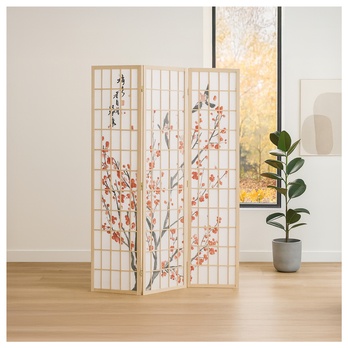 Paraván TREE biela/smrek 1