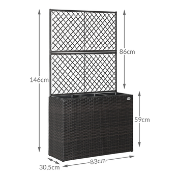 Kvetináč TRELL hnedá 10