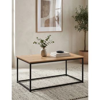 Konferenčný stolík TRELLEBORG čierna/dub artisan, šírka 90 cm 1