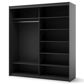 Šatníková skriňa TREND 1 čierna 3