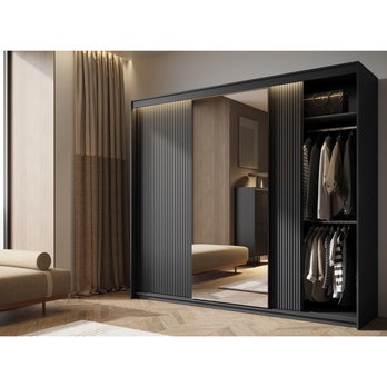 Šatní skříň TREND 2 čierna 1