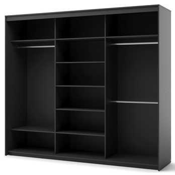 Šatní skříň TREND 2 čierna 2