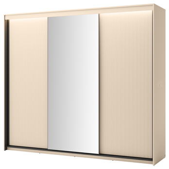 Šatní skříň TREND 2 piesková/čierna 2