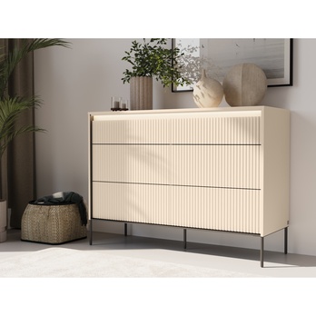 Komoda TREND 5 piesková/čierna 1