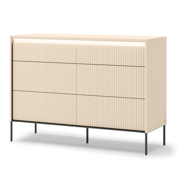 Komoda TREND 5 piesková/čierna 2