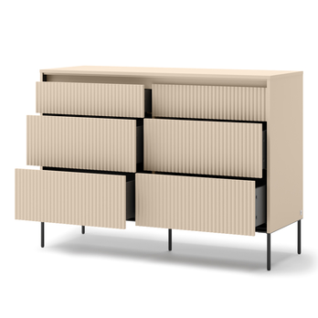 Komoda TREND 5 piesková/čierna 3