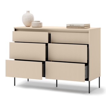 Komoda TREND 5 piesková/čierna 4