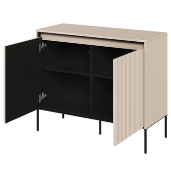 Komoda TREND TR-02 béžová/čierna 2