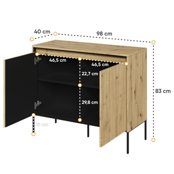 Komoda TREND TR-02 dub artisan/čierna 3