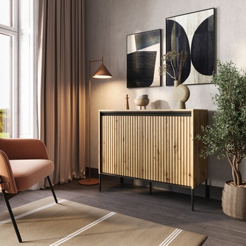 Komoda TREND TR-02 dub artisan/čierna 1