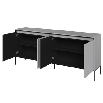 Komoda TREND TR-04 sivá/čierna 2