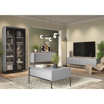 Komoda TREND TR-04 sivá/čierna 1