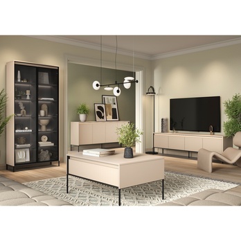 TV komoda TREND TR-05 béžová/čierna 1