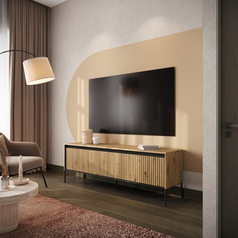TV komoda TREND TR-05 dub artisan/čierna 1