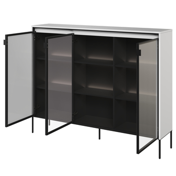 Komoda TREND TR-08 biela/čierna 1