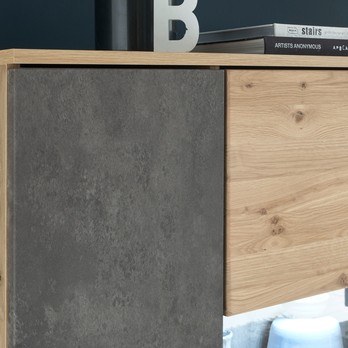 Obývacia stena TREND dub artisan/sivá 4