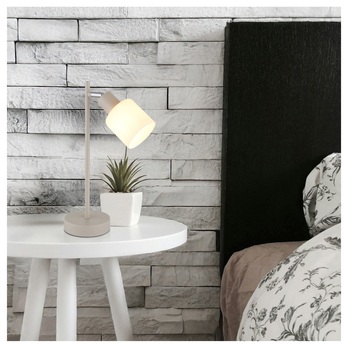 Stolná lampa TRENT piesková/biela 4