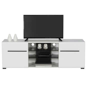 TV komoda TRENTINO biela/biela vysoký lesk 3