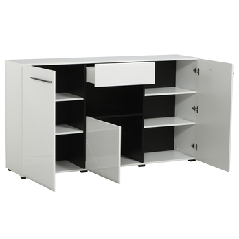 Komoda TRENTINO biela/biela vysoký lesk 7