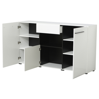 Komoda TRENTINO biela/biela vysoký lesk 2