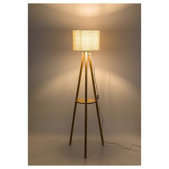 Stojacia lampa TREVIA dub/béžová 2