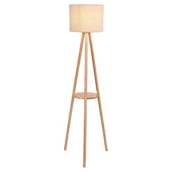 Stojacia lampa TREVIA dub/béžová 3