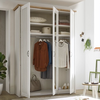 Šatníková skriňa TRIENT pínia/dub artisan, 3 dvere, 1 zrkadlo 2