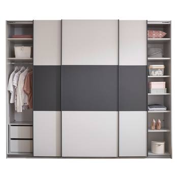 Šatní skriňa TRINO svetlosivá/grafitová 2