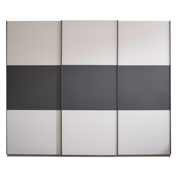 Šatní skriňa TRINO svetlosivá/grafitová 3