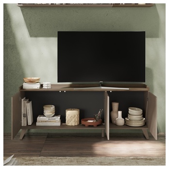 TV komoda TROPA 2 bronzová/orech 2